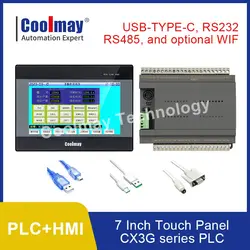 7 인치 터치 패널 산업용 모니터 coolmayit HMI 및 CX3G 시리즈 PLC 산업용 제어 보드