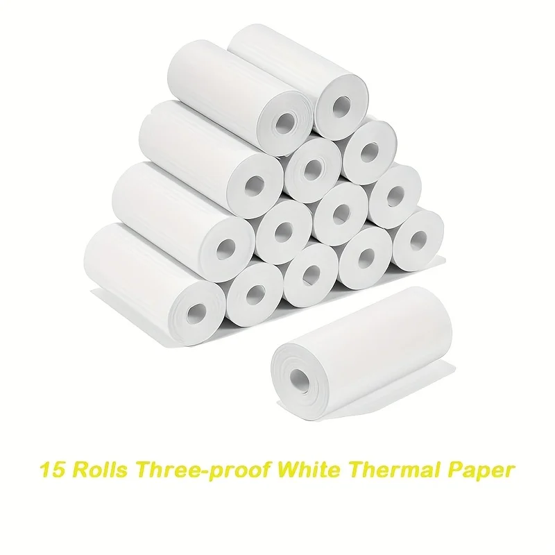 

5/15 рулонов термобумаги для мгновенных камер формата 57×25 мм, устойчивой к воде, маслу и царапинам (3-защитная), для большинства портативных камер