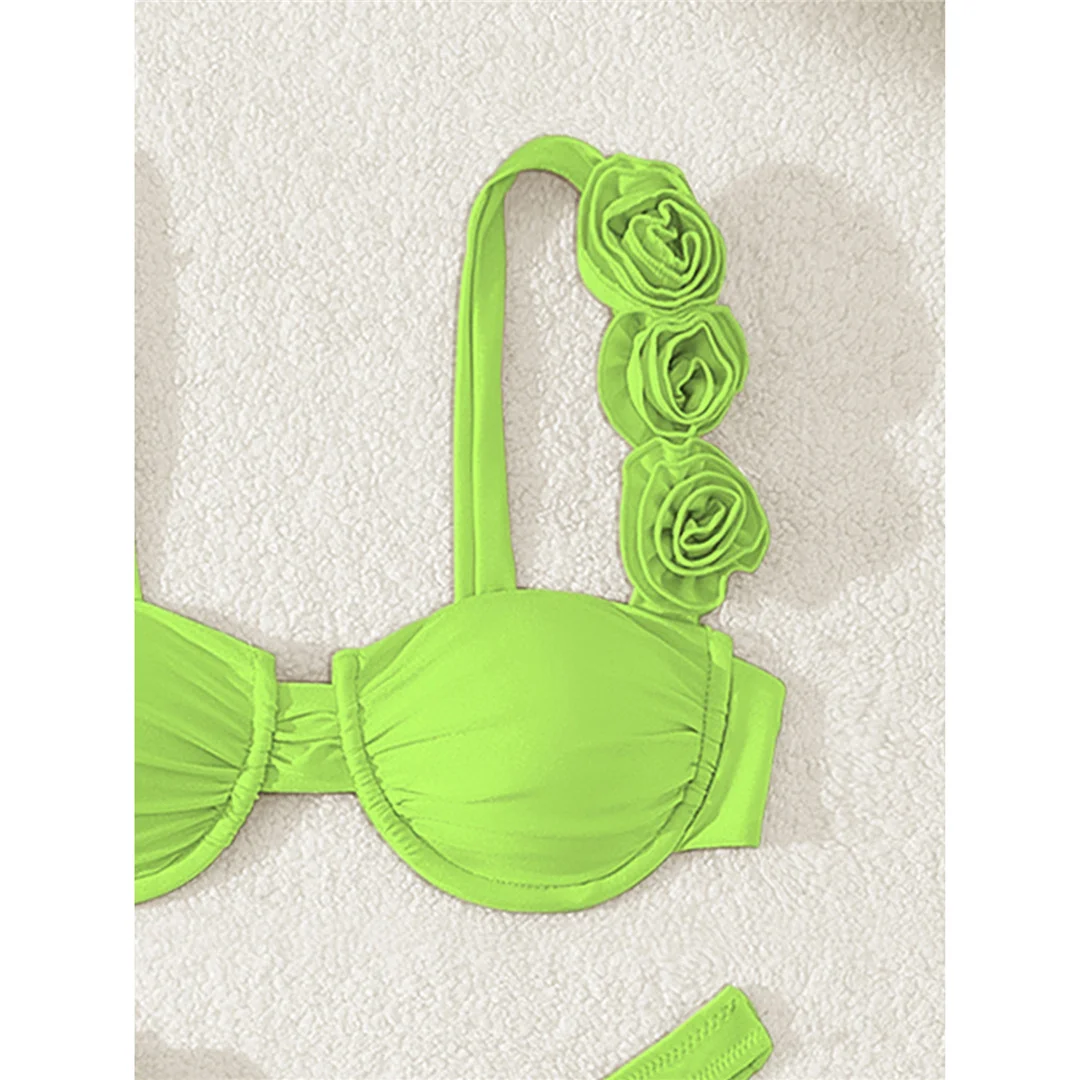 Sexy 3D-Blumen-Bikini mit Bügel, Damen-Badeanzug, zweiteiliges Bikini-Set, brasilianischer Badeanzug, Badebekleidung, Modell V7970. – Detail 15