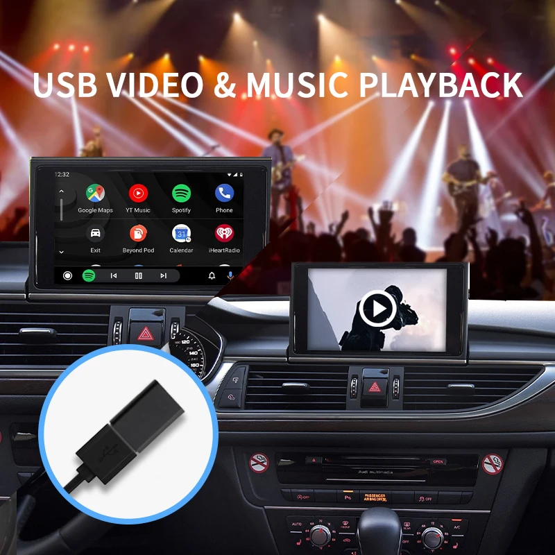 Sinairyu drahtlose auto smart box für audi a6 a7 s6 s7 rmc 2017-2018 unterstützung carplay android auto connect mirror link ahd kamera