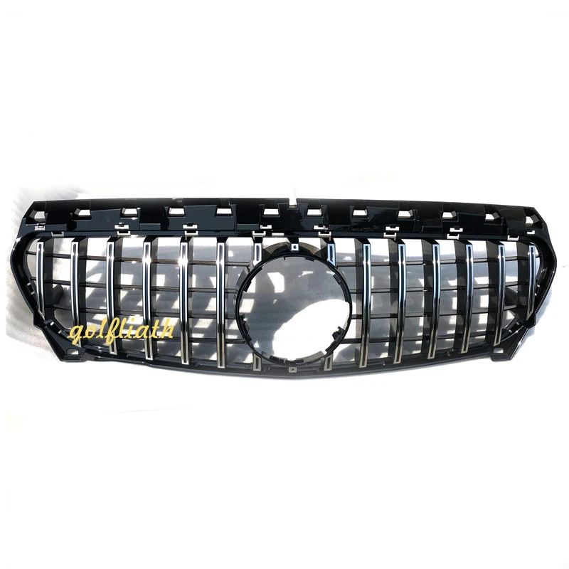 Factory Directly Supply Front GT style Grille For Mercedes Benz W117 C117 CLA Class Chrome Black 2017-2018