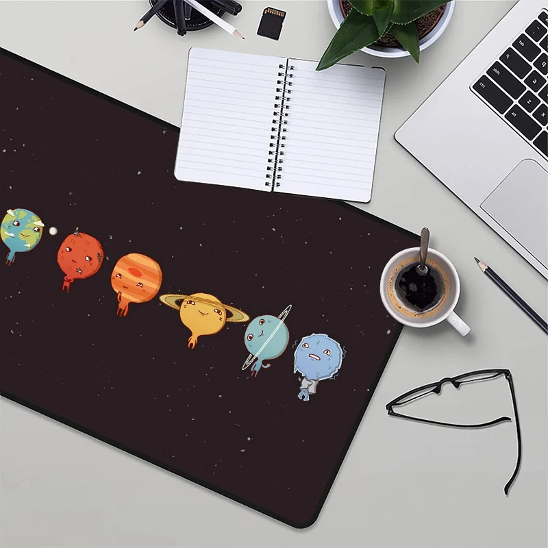 Anime Mouse Pad Kawaii Cartoon Planet Xxl Mousepad Gamer 900x400 Sky Starry Sky Large Desk Mat Keyboard Gaming Mats Deskmat Pads