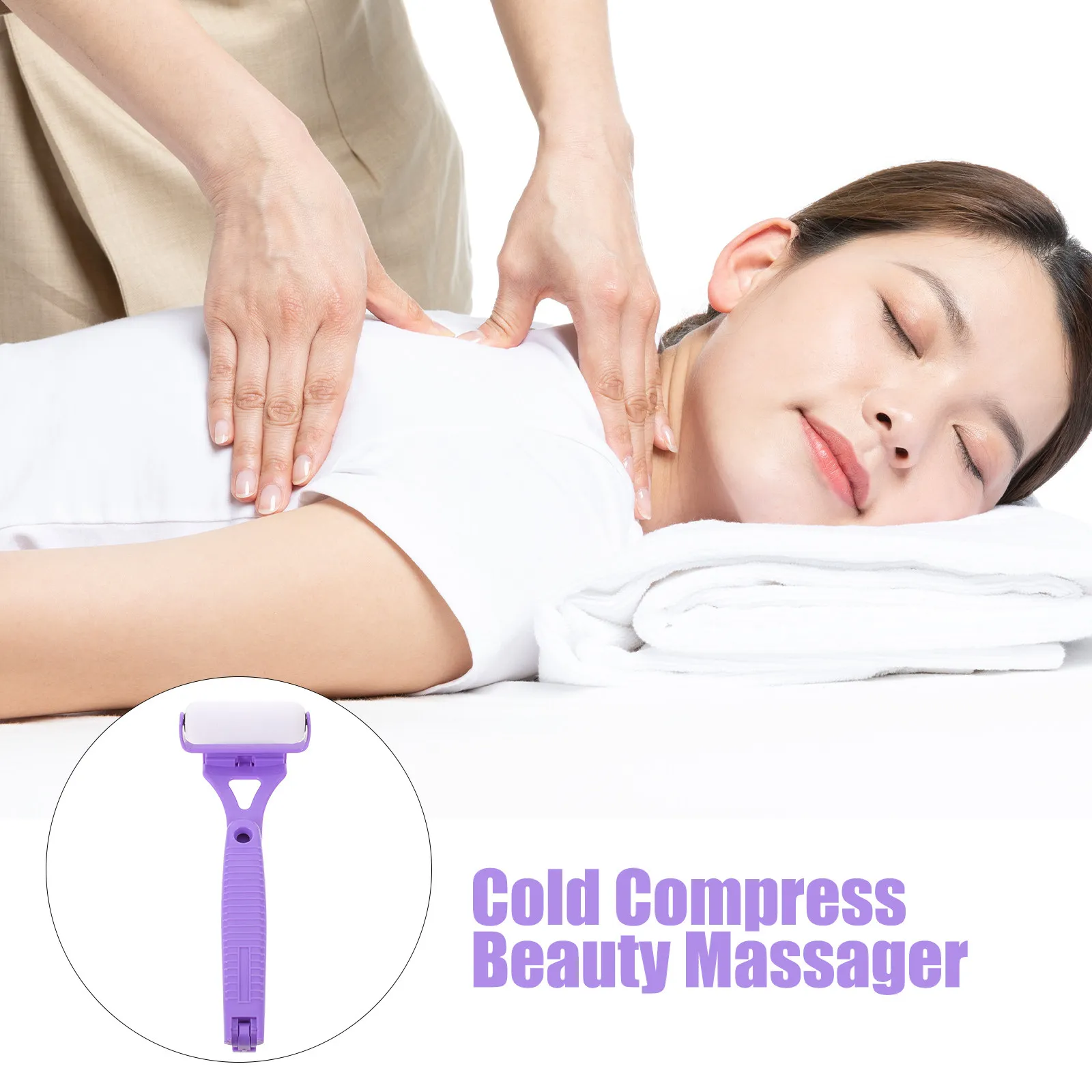 

Folding Back Lotion Applicator Tool Long Handle Roll-on for Sunscreen Moisturizer Cream Body Care Application