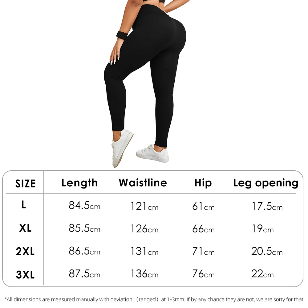 Breathable Athletic Leggings for Women Plus Size Lady Stretchy High Waist Tummy Control Workout Yoga Pants Gym Seamless Tights