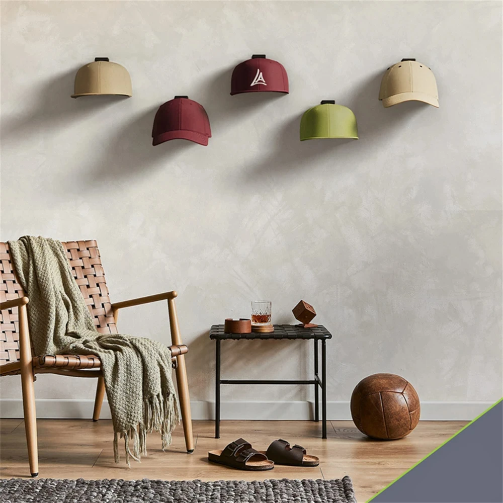 10/15/20pcs Self Adhesive Hat Hooks Door Hat Holder Baseball Cap Rack Hanging Organizer Wall Storage Strong Hold Cap Hooks