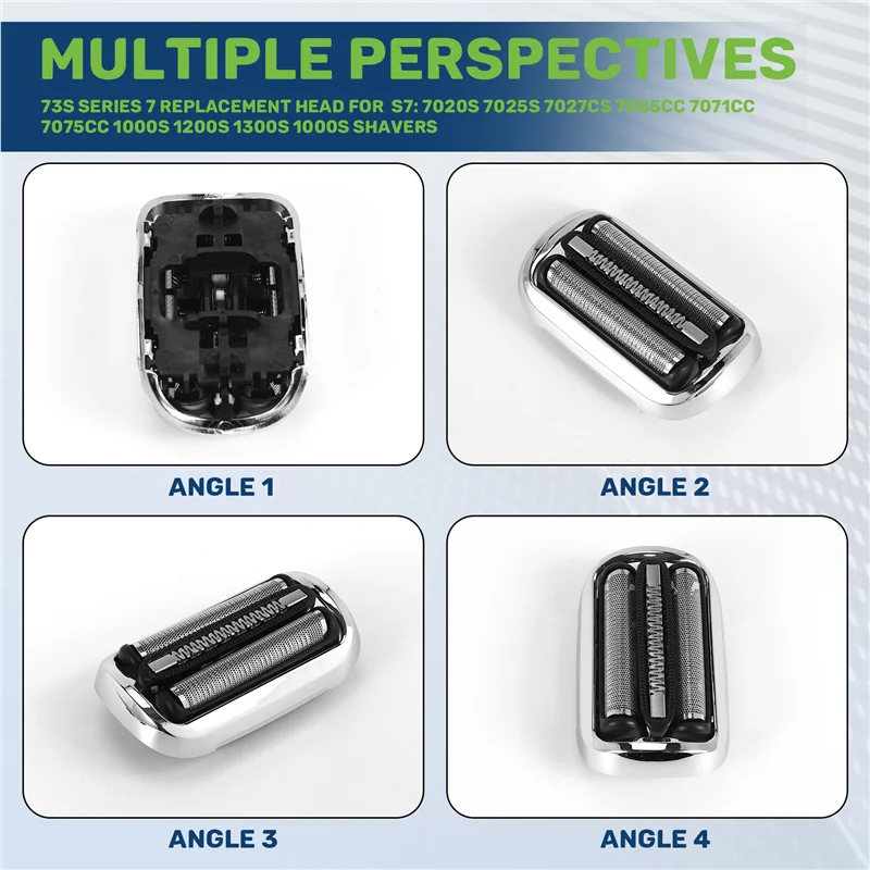 Cabezal de repuesto A94E-73S Serie 7 para afeitadoras Braun S7: 7020S 7025S 7027Cs 7085Cc 7071Cc 7075Cc 1000S 1200S 1300S 1000S