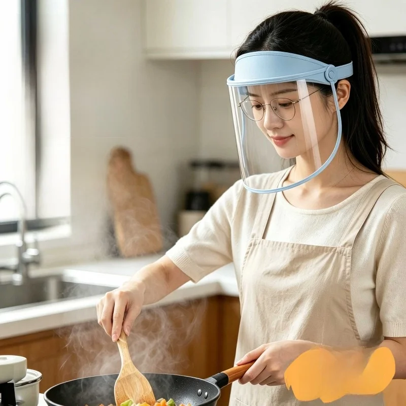 Kitchen Cooking Face Mask Women's Special Full Face Protection Oil Smoke Proof Spill Proof Anti-Scalding Cooking Essential
