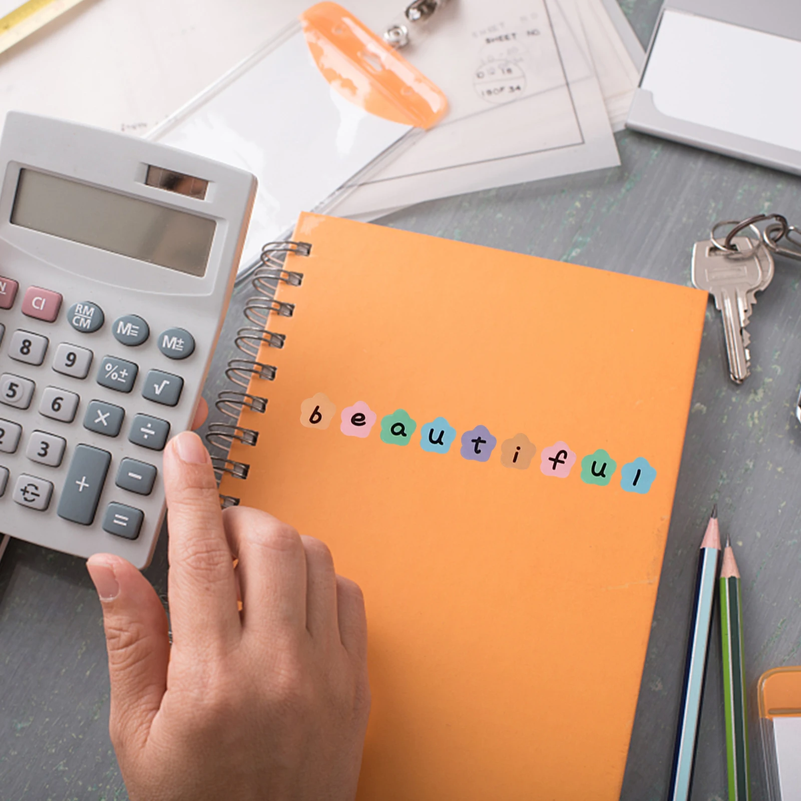 

15 Sheets English Alphabet Stickers Premium Paper Material Safe Decorative Scrapbook Accessory Gift Supply