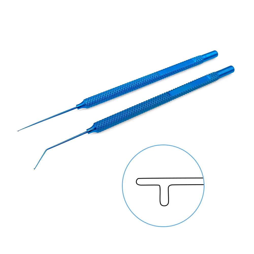 Lens Manipulator Hook 0.15mm T-shaped Tip LoL Hooks 120mm Ophthalmic Micro Surgical Instrument Straight/Angled