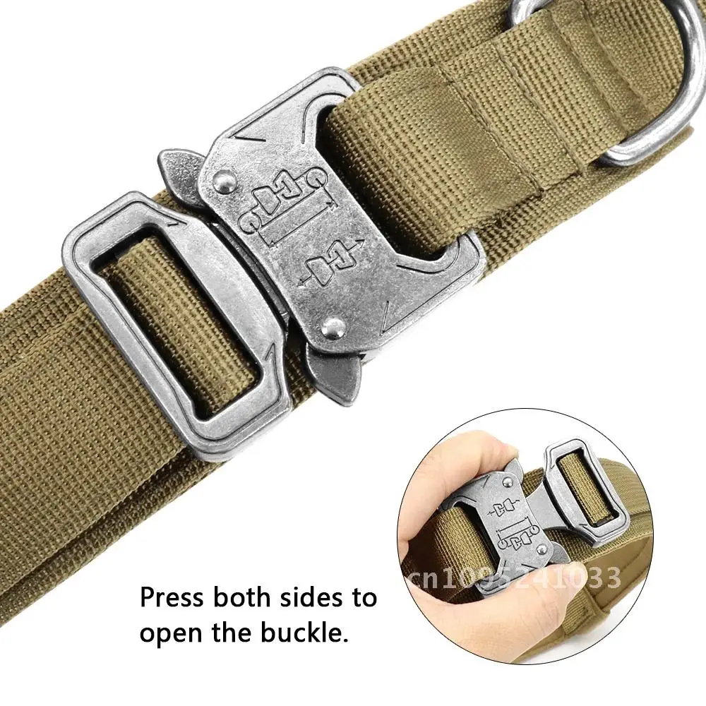 

Military Tactical Dog Collar German Shepard Collars Large Dog Collar Handle Control Dog Medium Walking Duarable Training For