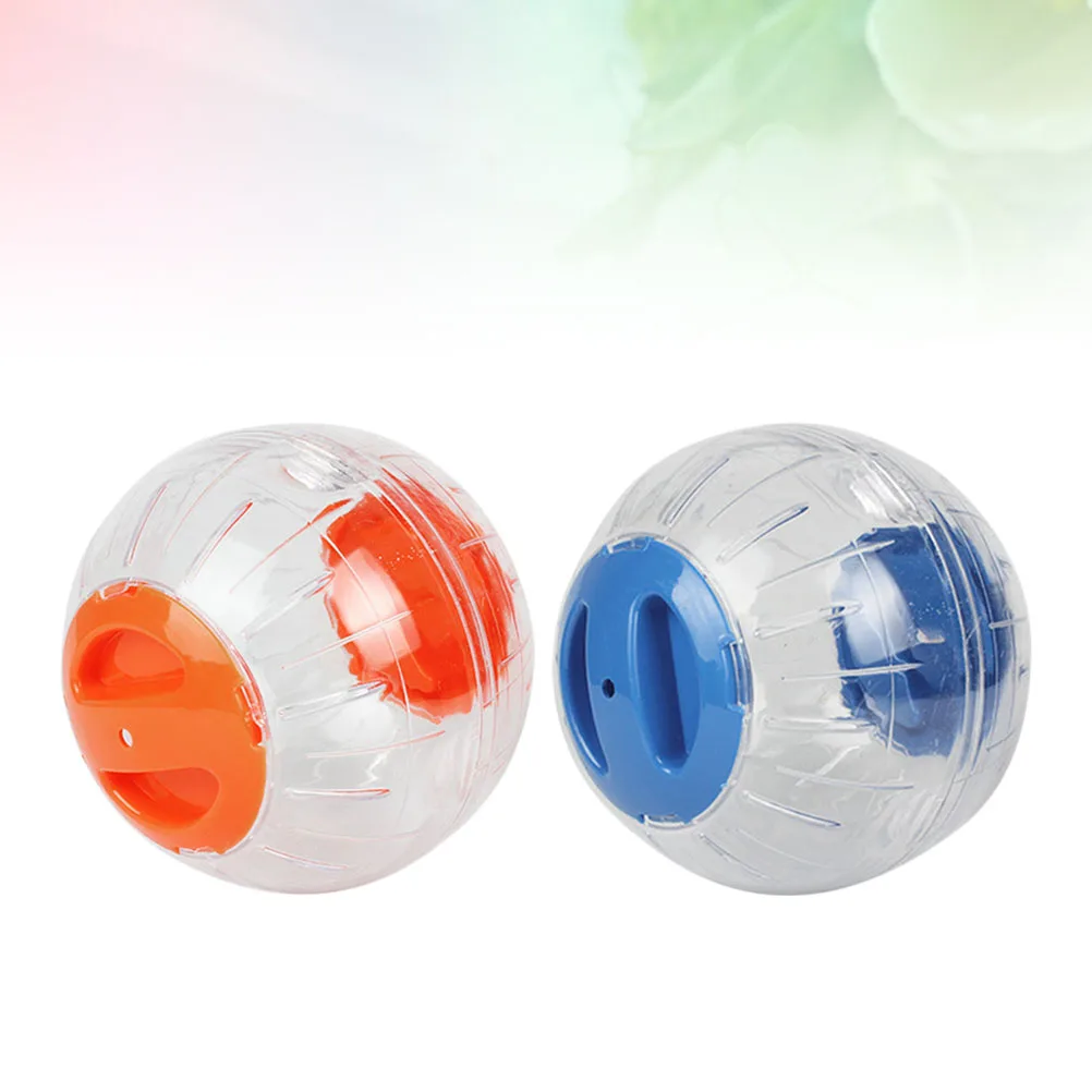 

2Pcs Hamster Crystal Running Balls Bright Color Stimulate Curiosity Pet Rolling Exercise Ball Hamster Pet