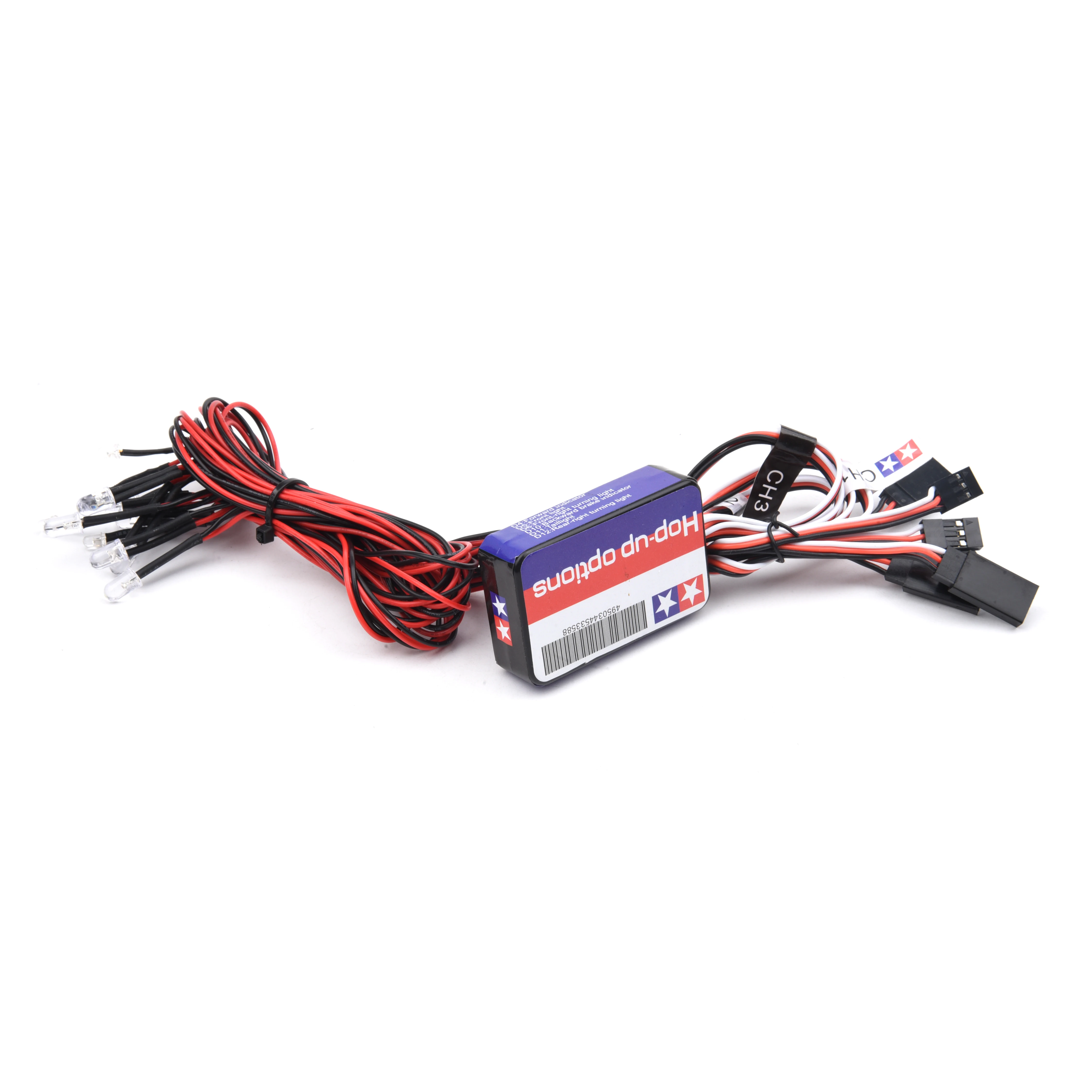 Simulation Steering Brake Flash Light 12 LED Lighting Kit for 1/10 Scale Models RC Car Yokomo Tamiya HSP HPI AXIAL RC4WD TRX