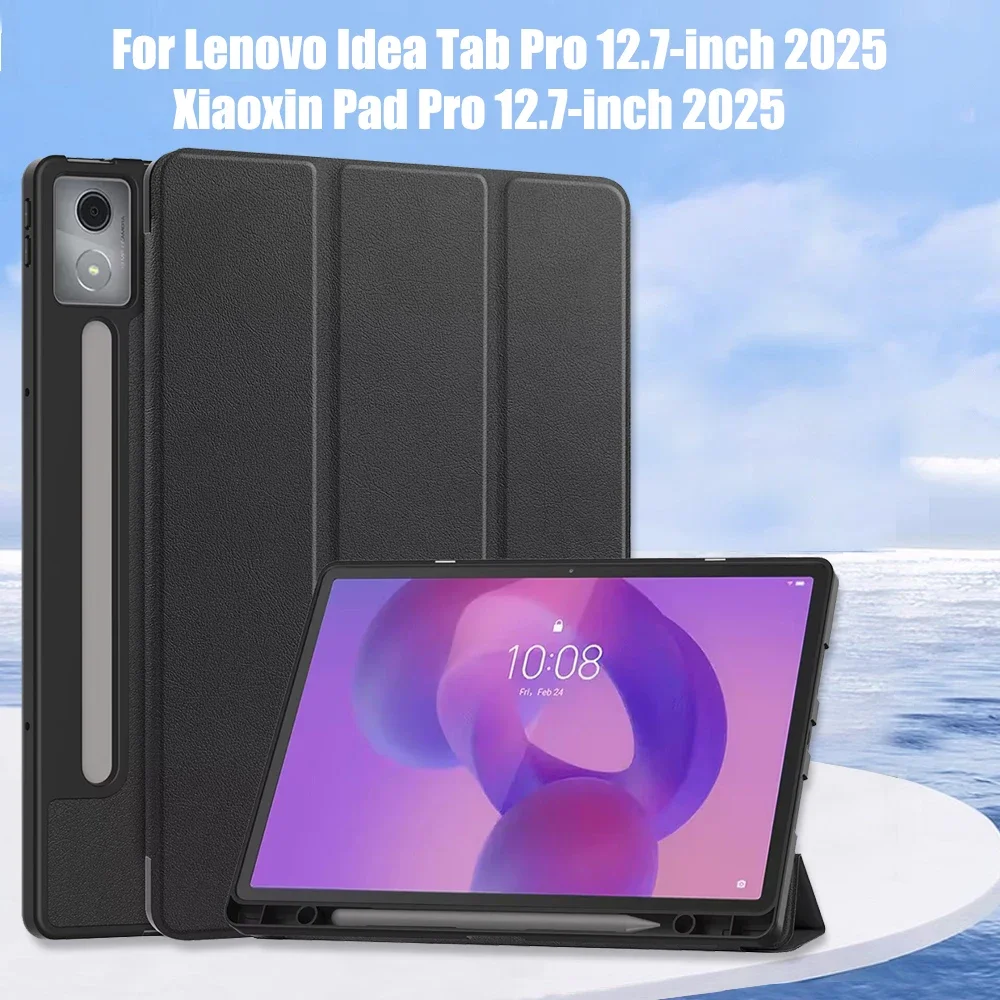 Case for Lenovo Xiaoxin Pad Pro 12.7-inch 2025, Smart Sleep/Wake Magnetic Flip Cover for Idea Tab Pro 12.7 TB373FU/375FC