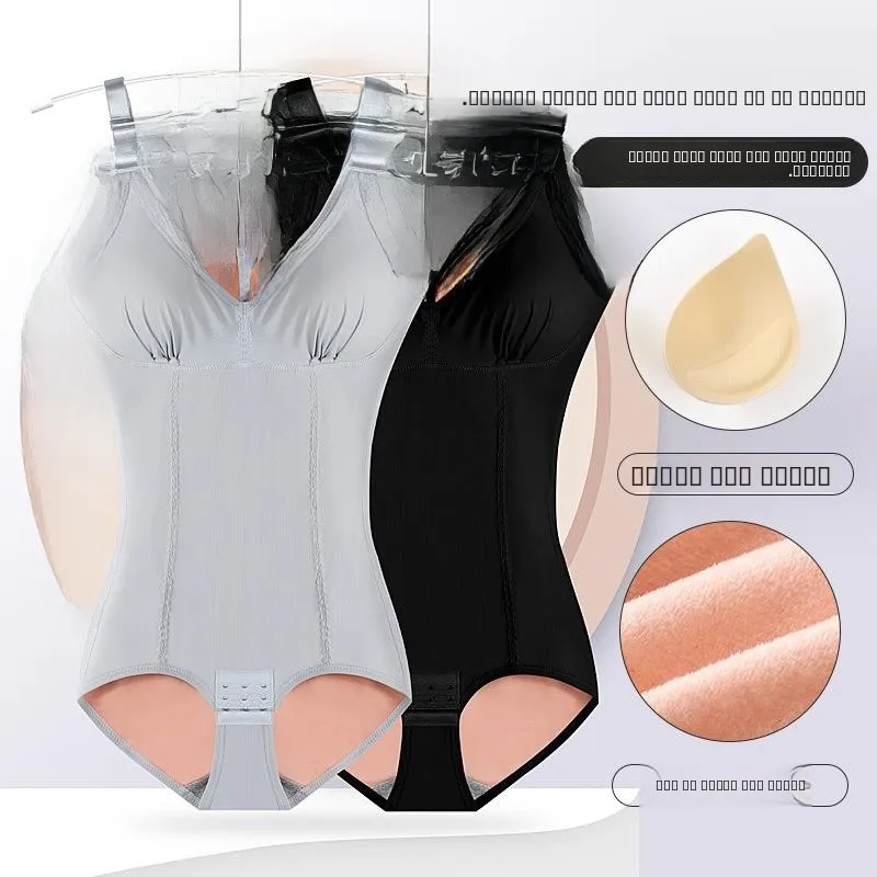 

Теплый корректирующий комбинезон-боди с асимметричным дизайном и двойным слоем для коррекции фигуры, женское утягивающее белье на бретелях