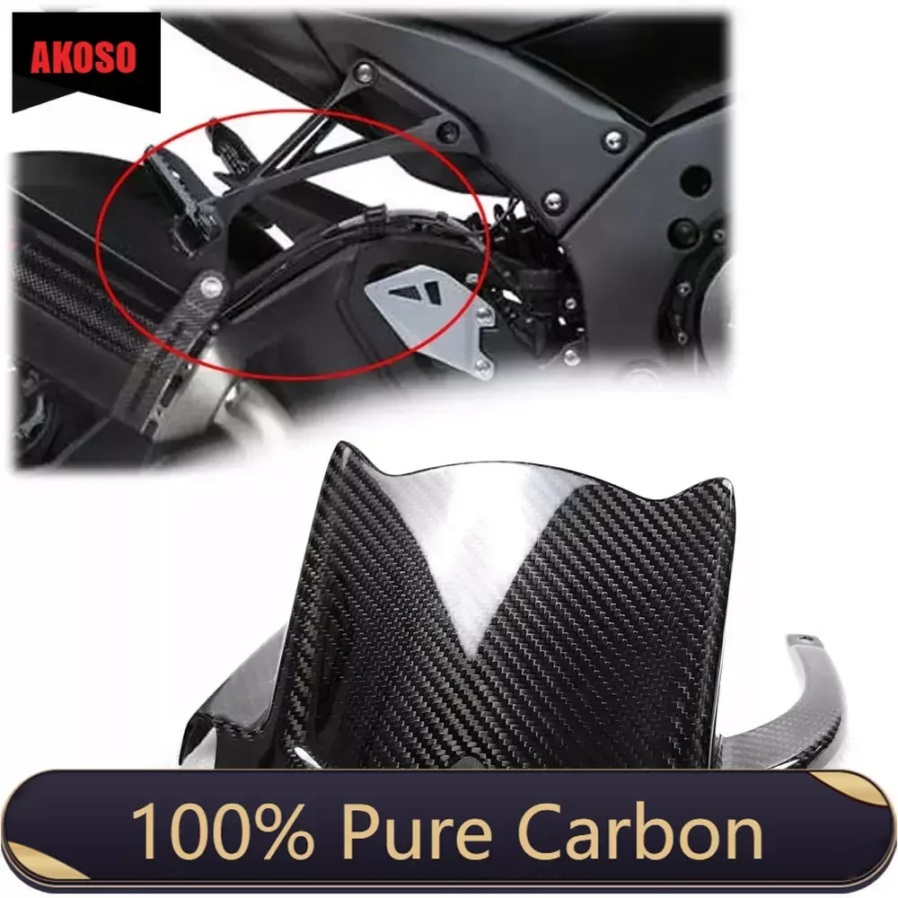 

100% 3K Full Dry Pure Carbon Fiber Front Fender Hugger Mudguard Motorcycle For Kawasaki ZX10R 2011 2016 2021 2022