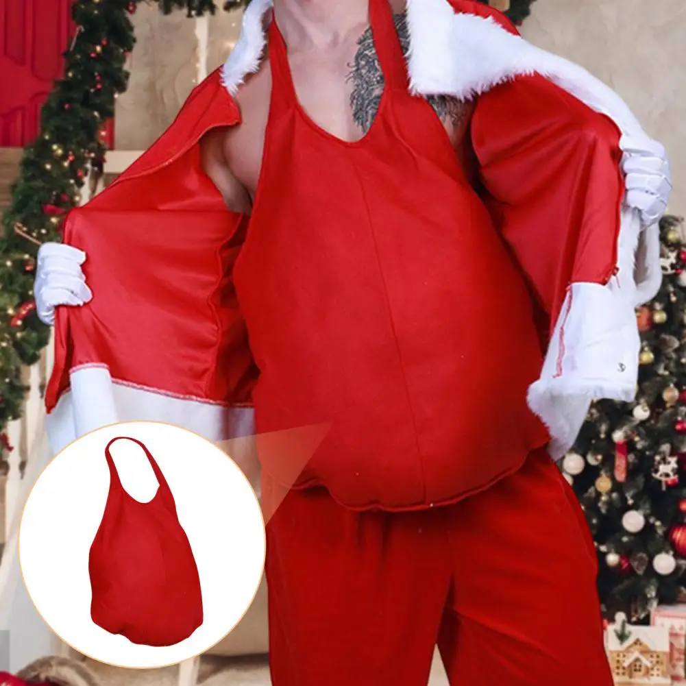 

Christmas Fake Belly Popular Pure Color Lightweight Xmas Fake Belly Men Women Christmas Imitation Belly