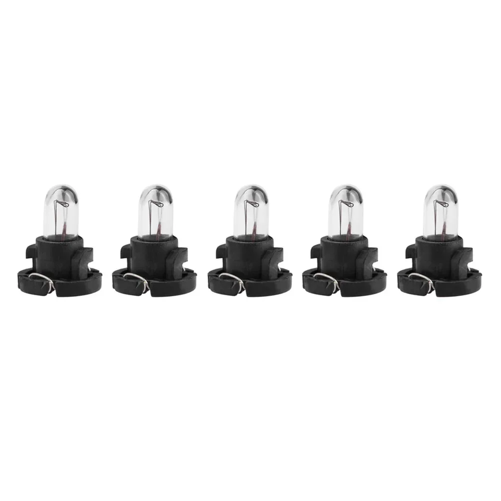 50-5pcs Vehicle Instrument Lamps Universal 12V 1.2W T4 Car Interior Lights Bulb Yellow Light Auto Accessories Replacement Bulbs