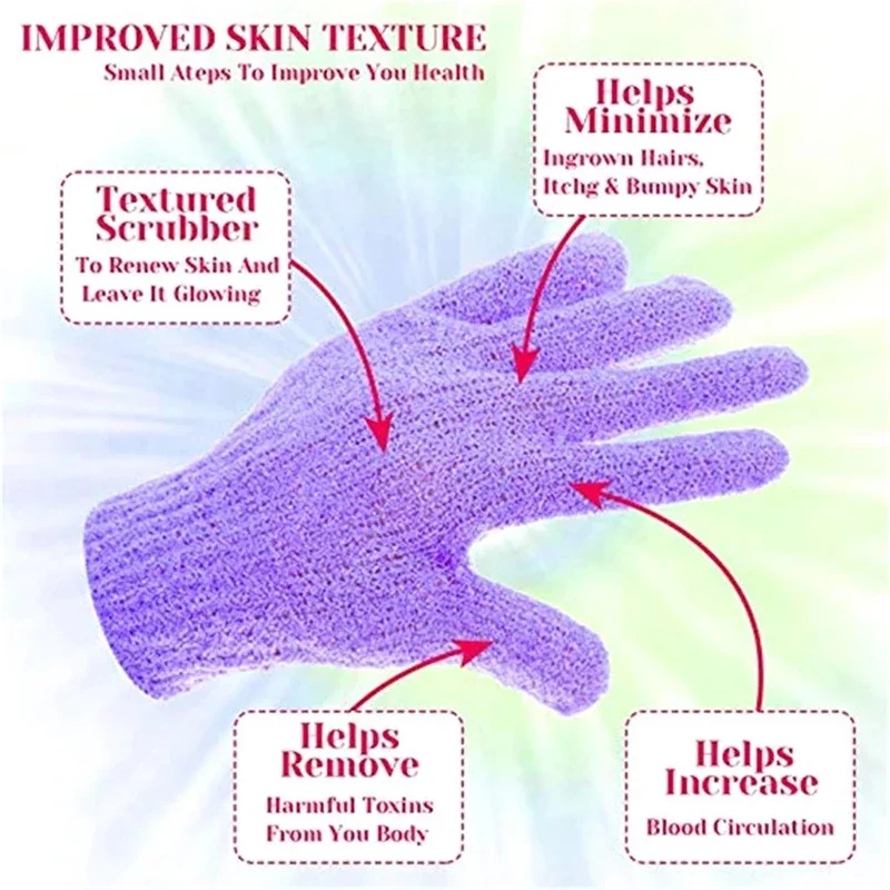 1PCS Household Five Fingers Bath Gloves Shower Towel, Scrub, Body Wash, Children Home Supply Elastic Wipe, Back Bathing, Limpeza