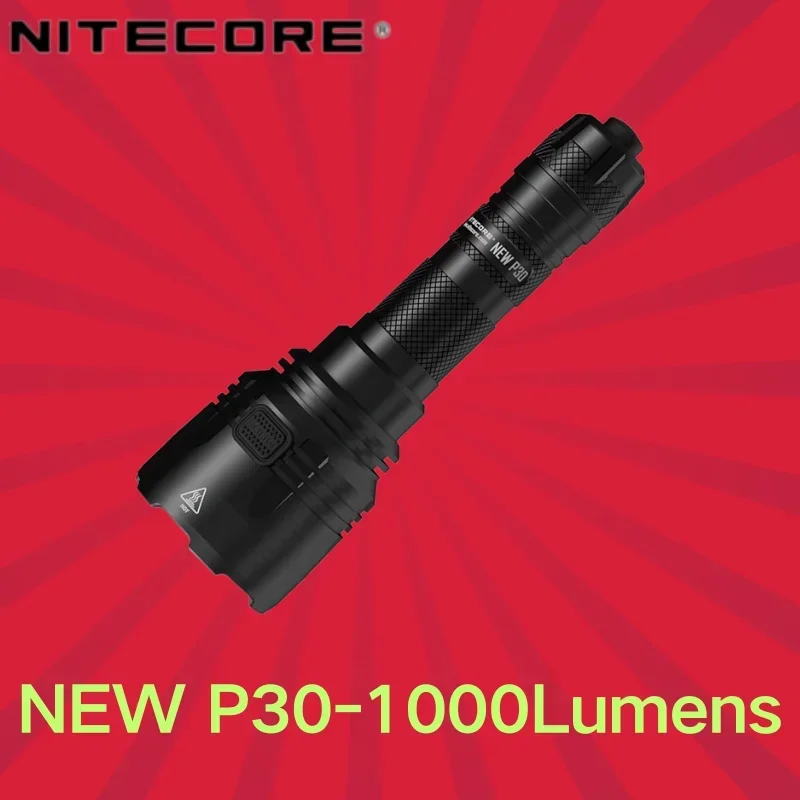 NITECORE NEW P30 Flashlight 1000Lumens Utilizes a CREE XP-L HI V3 LED Rechargeable Spotlight Ultra Led Light For Outdoor Lightin