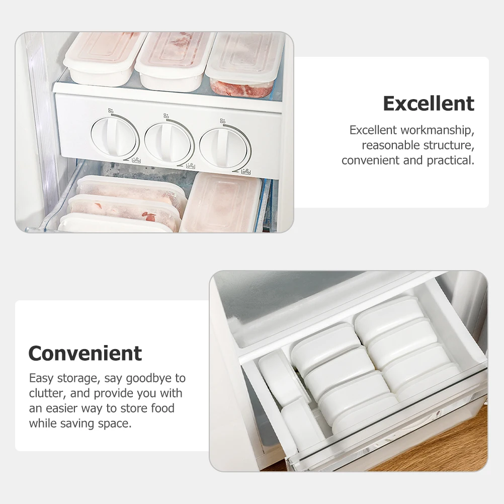 

6pcs Brown Rice Grain Containers Fridge Rack Compact Food PP Reusable Wear Resistant Kitchen Organizer Box Pantry Storage Save