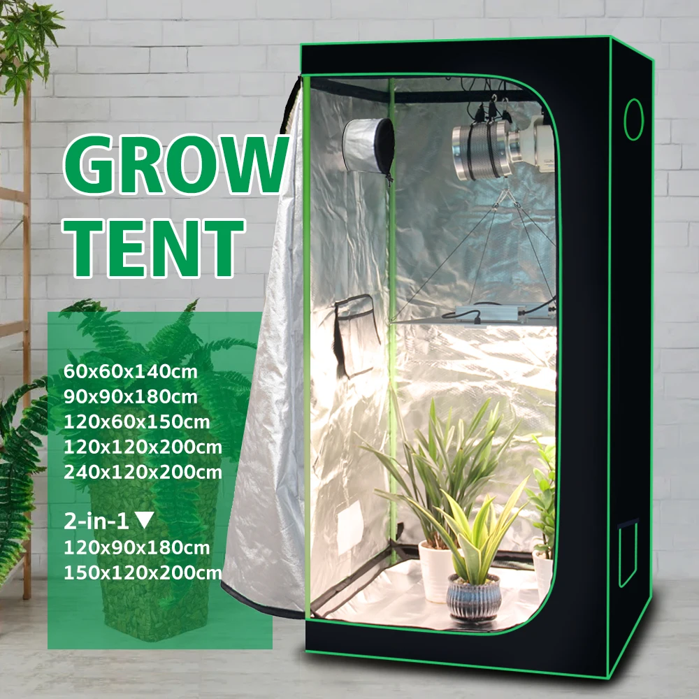 식물 재배 텐트, 600D 옥스포드 천 실내 재배 텐트 - Grow Tent 4X4 리뷰 및 가격