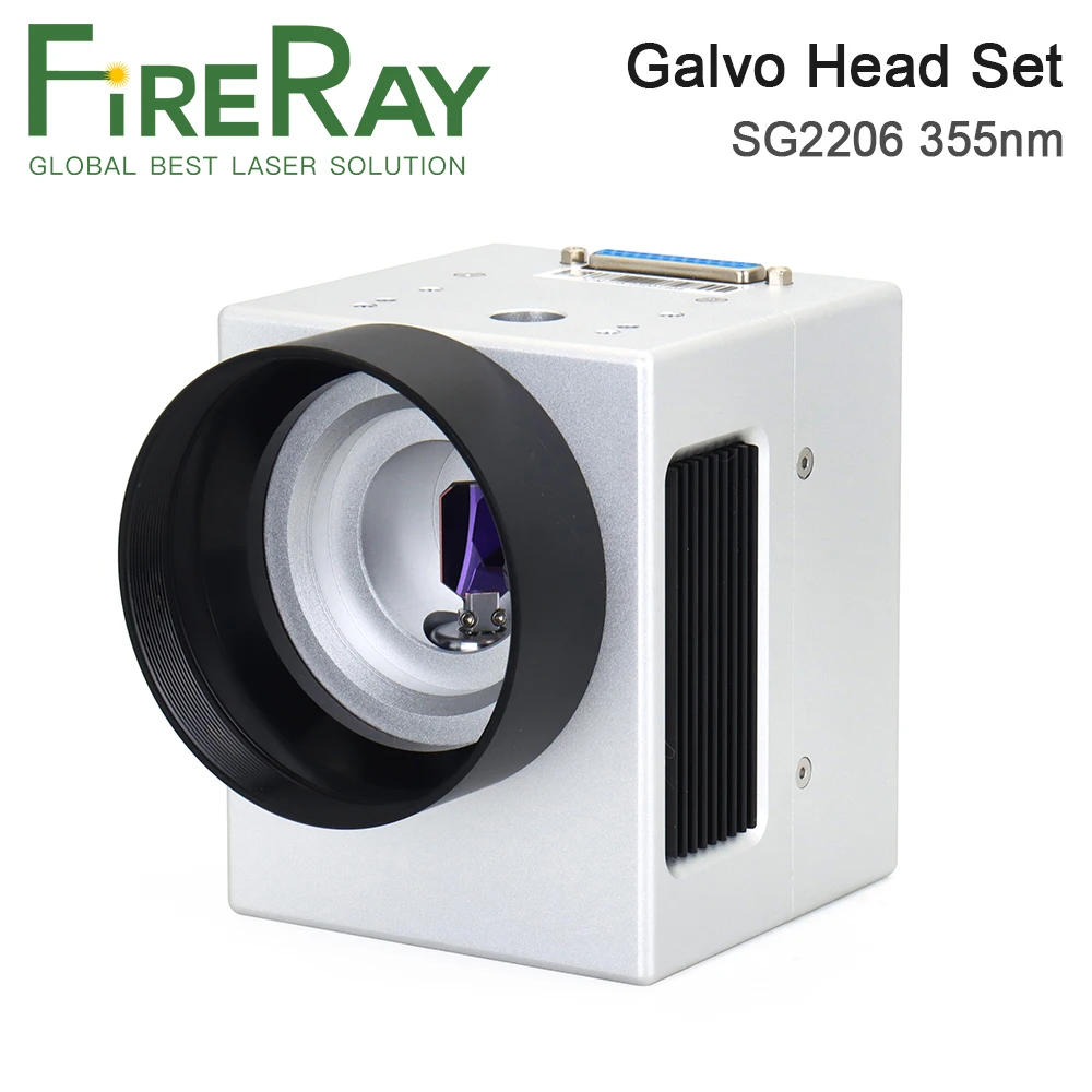 FireRay SG2206 35nm الأشعة فوق البنفسجية ليزر المسح غالفو رئيس فتحة الإدخال 10 مللي متر الجلفانومتر الماسح الضوئي مع مجموعة امدادات الطاقة