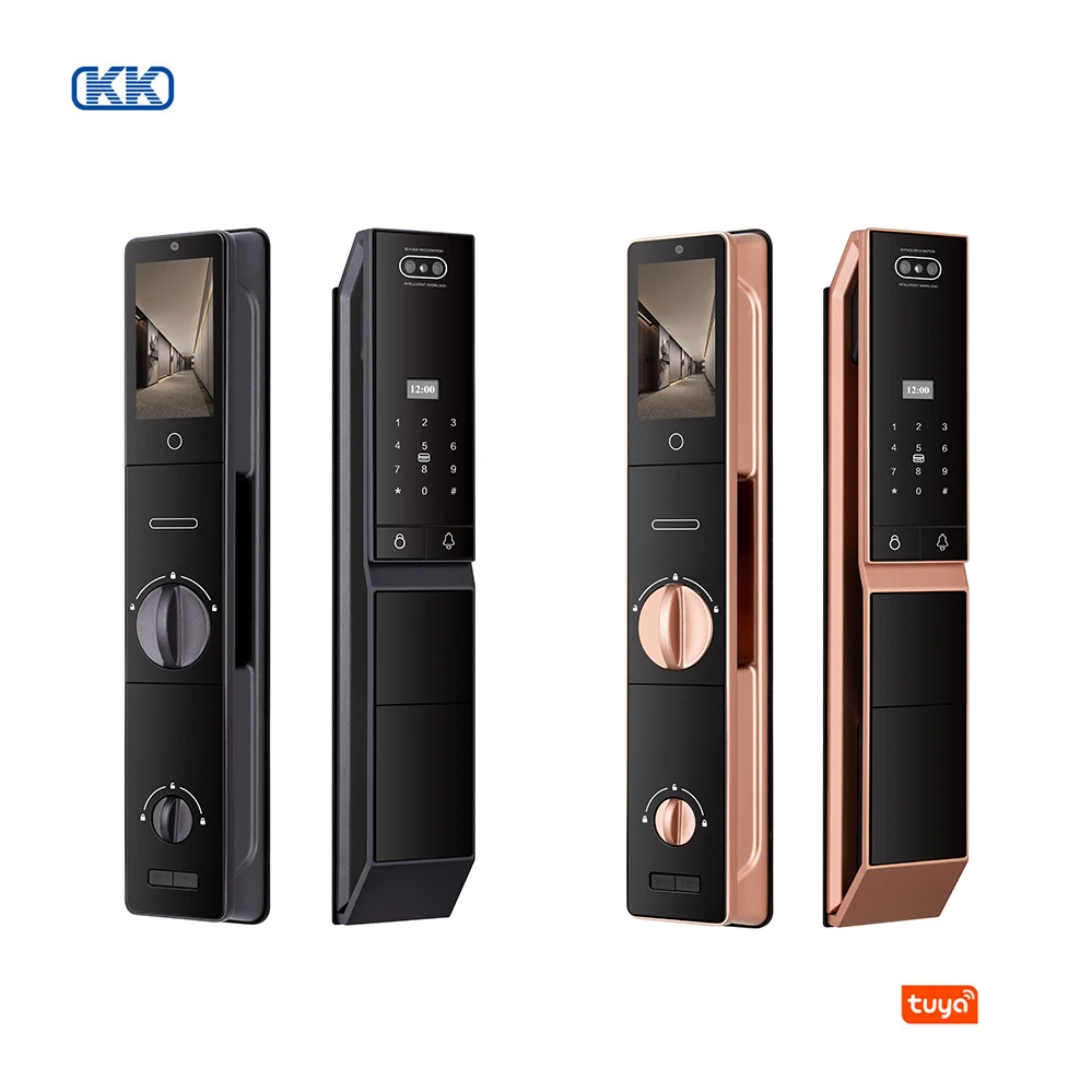 

3D Face Recognition Video Call Digital Cerradura Inteligente Video Intercom Tuya Biometric Fingerprint 2025 Smart Door Lock
