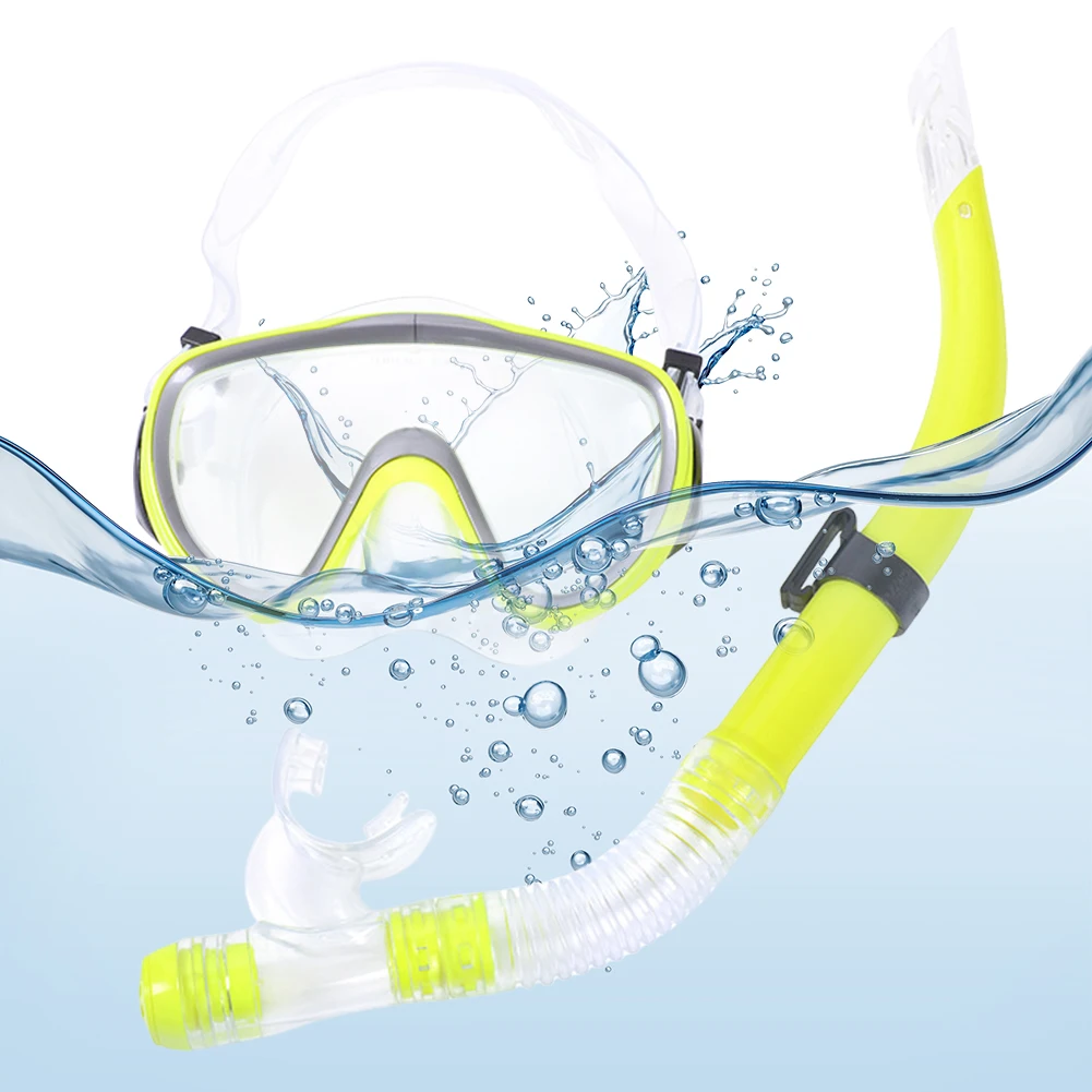Masque de plongée et tuba réglables, ensemble de plongée sous-marine sans fuite, tuba sec anti-buée pour la plongée sous-marine