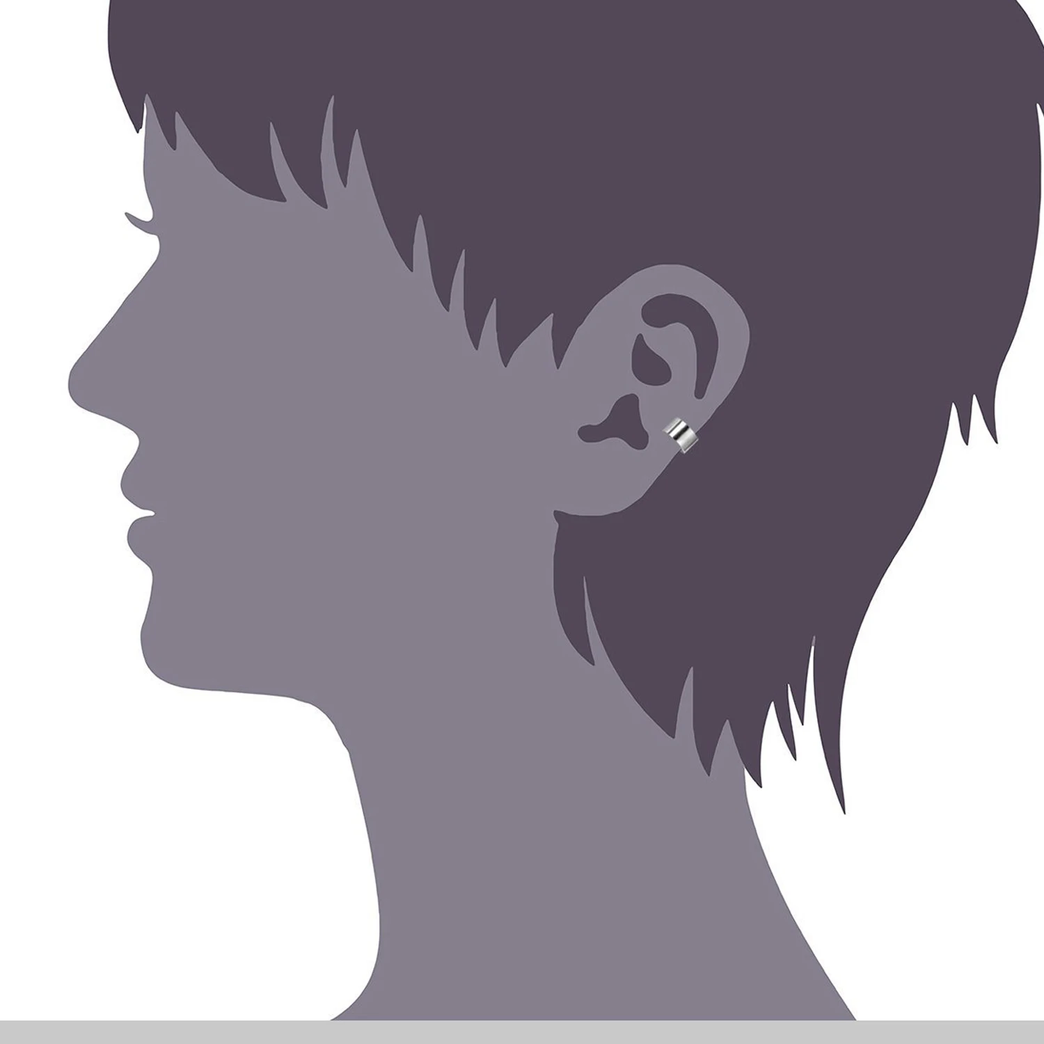 2pcs Unisex Punk Fashion Stainless Steel Ear Cuff Ear Clip Non-Piercing Clip On Earrings for Men and Women Daily Wear Jewelry