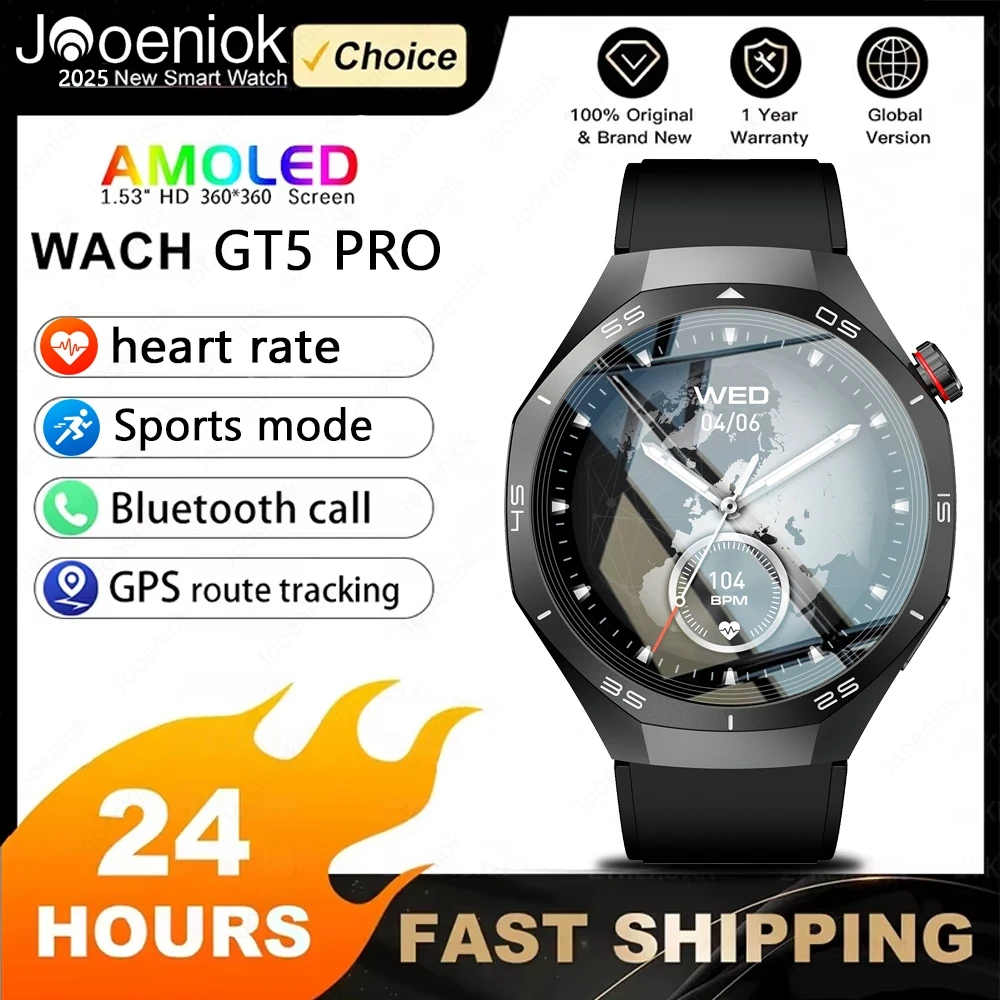 

For Huawei New GT5PRO Smartwatch 1.53 inch 360*360 HD Bluetooth Call IP67 Waterproof Sports Smart Watch 2025 New Android IOS
