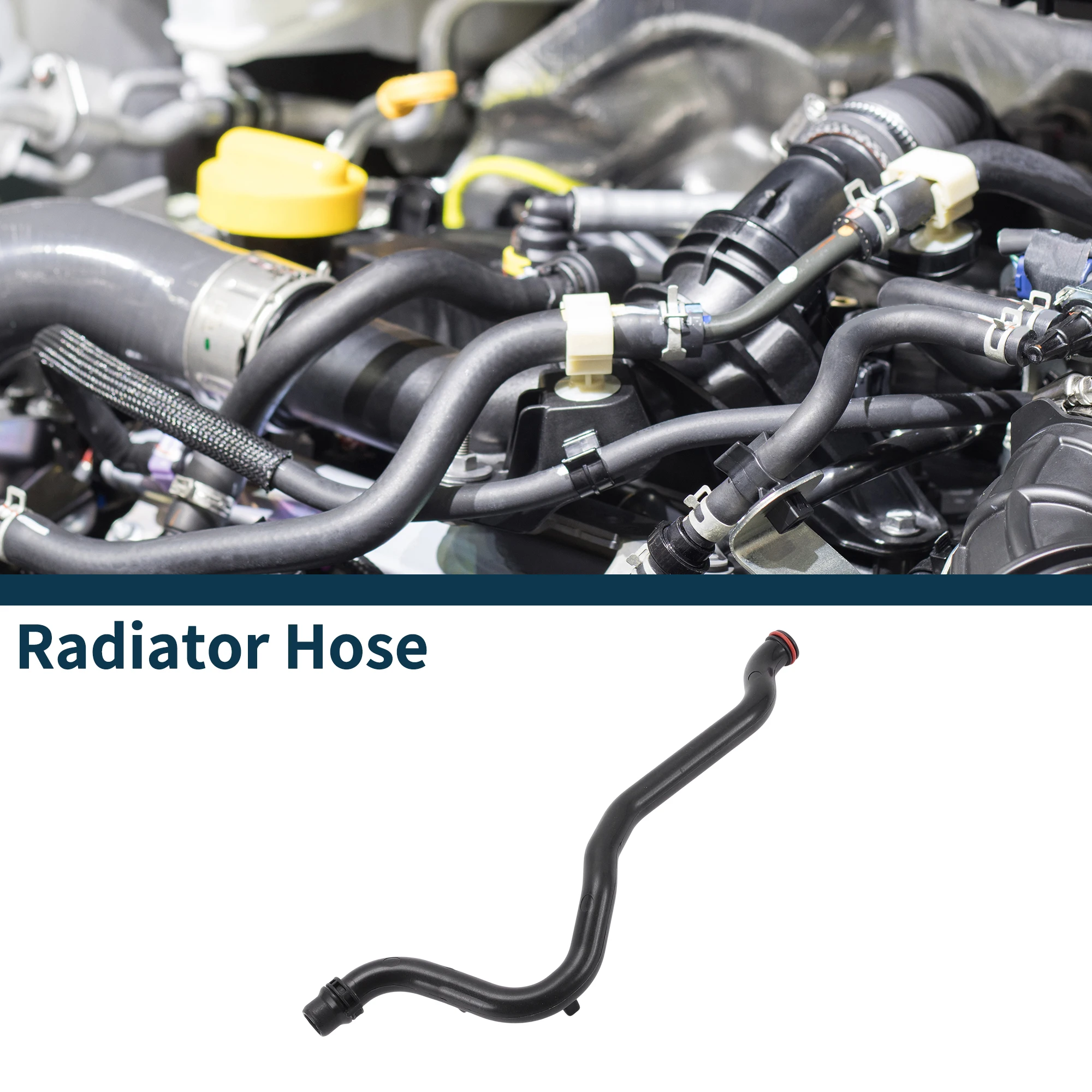 

UXCELL Radiator Hose Heater Hose Radiator Outlet Hose Pipe for Porsche Cayenne 11-18 No.95810646500 Plastic Coolant Pipe Black