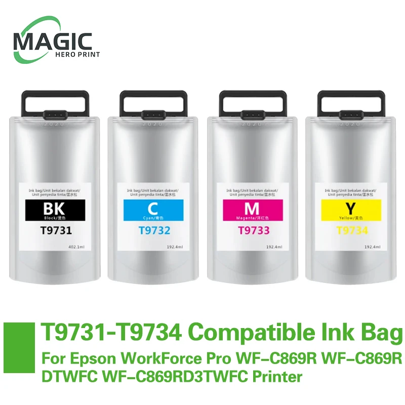 T9731 T9732 T9733 T9734 Ink Cartridge With Pigment Ink For Epson WorkForce Pro WF-C869R WF-C869RDTWFC WF-C869RD3TWFC Printer