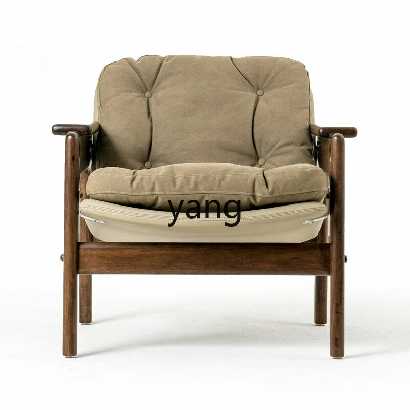 

CX New Chinese Leather Art Couch Modern Minimalist Creative Shaped Single Sofa