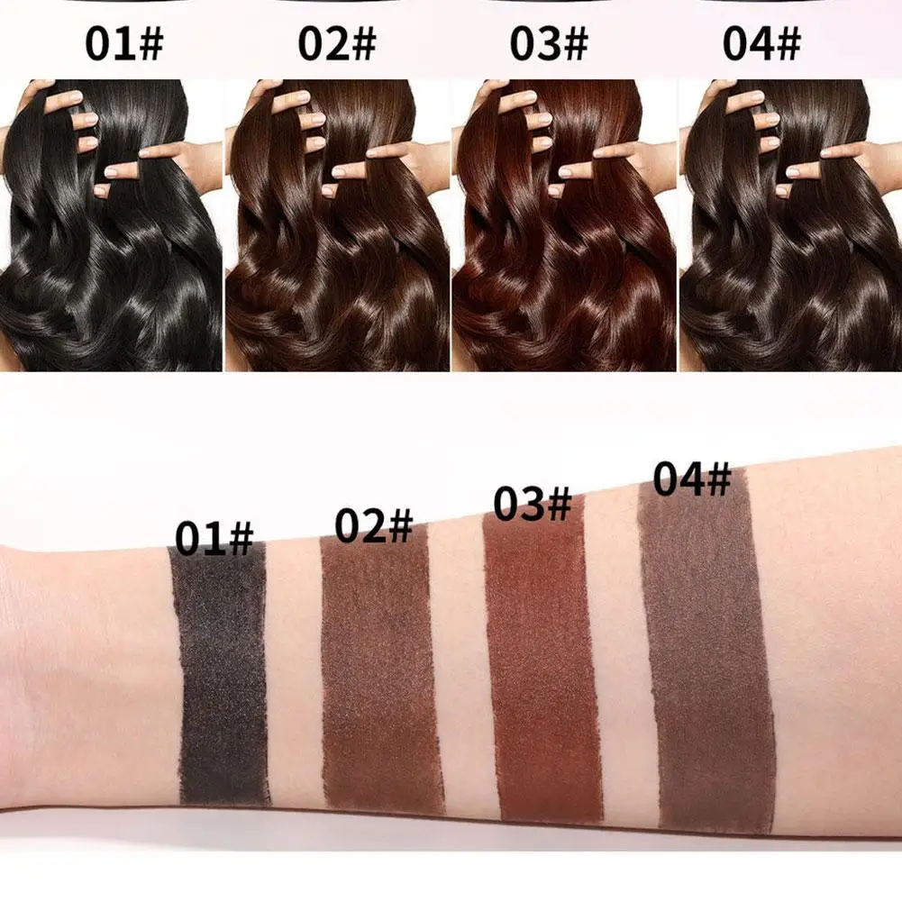 Lápiz de tinte de tiza desechable para el cabello, 1 piezas, cubierta de palo, maquillaje para colorear, fácil de aplicar, negro, marrón oscuro, café, juego efectivo