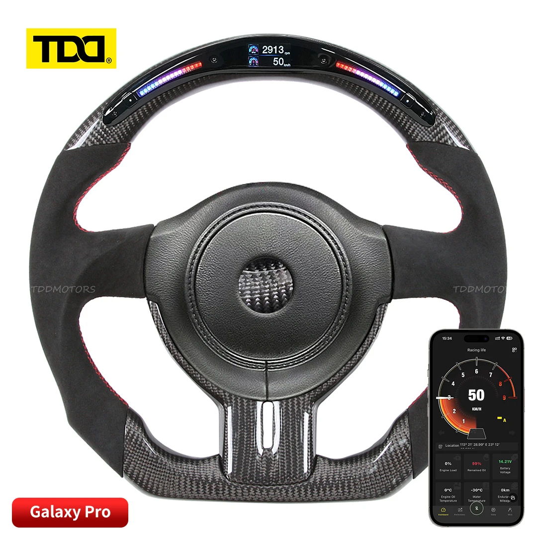 

TDD Carbon Fiber Customized Smart Galaxy Pro LED Light Up Display Steering Wheel for 2012-2016 Toyota 86 Brz Zc6 Scion FR-S MK1