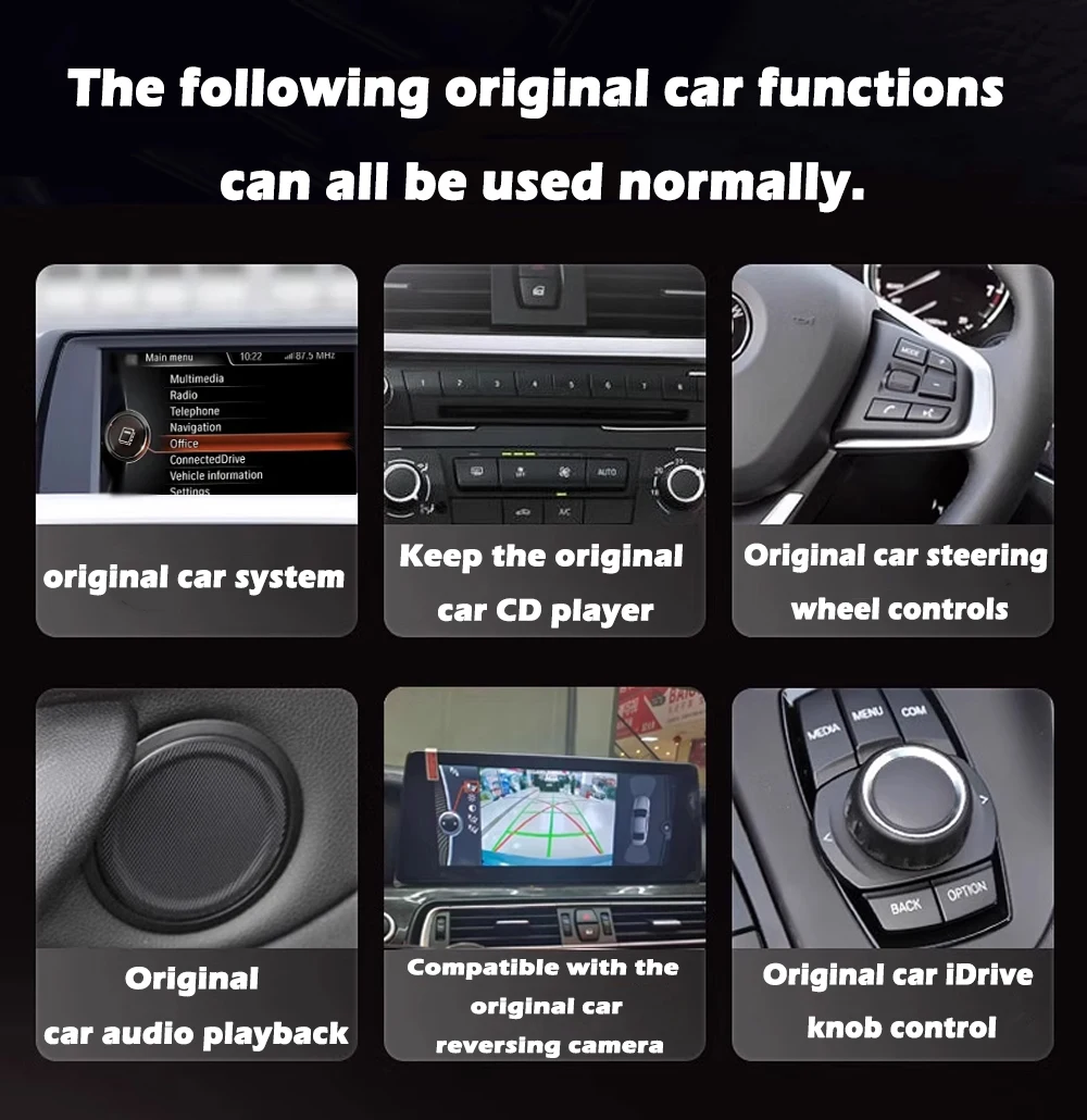 QLED Android 16 Carplay For BMW 1 Series E81 E82 E87 E88 2007-2011 CCC CIC Car Multimedia Player GPS Wireless Stereo Radio
