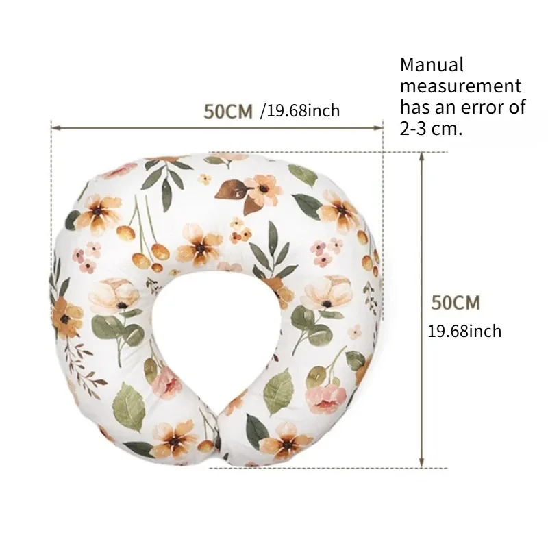 Bantal Menyusui untuk Bayi, Bantal Menyusui, Bantal Penopang Bayi, dengan Penutup yang Dapat Dicuci dengan Mesin & Isian Bernapas 0–17M