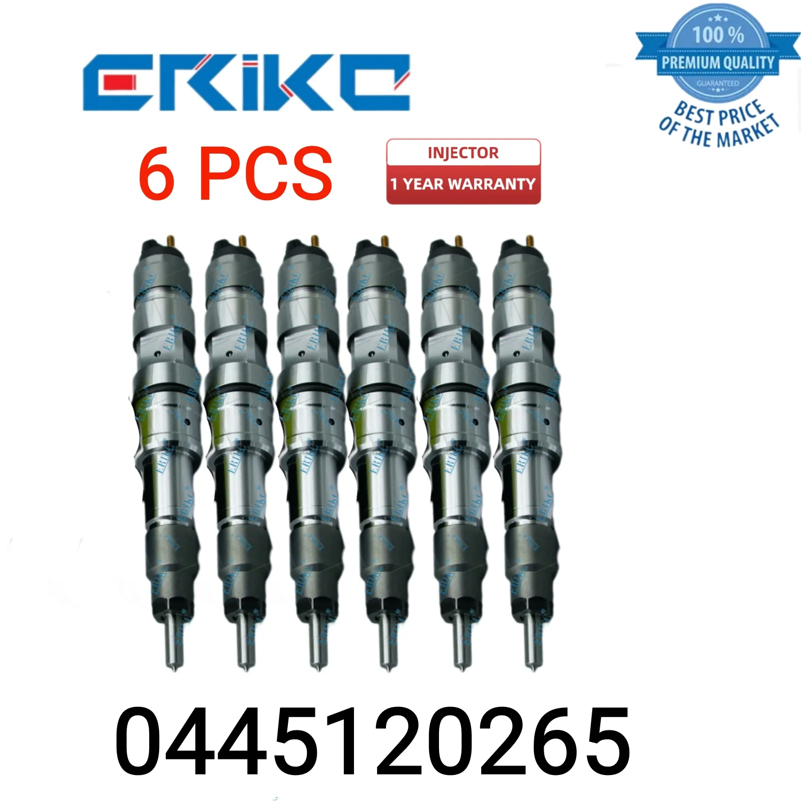 

6 PCS 0445120265 Common Rail Injection System 0 445 120 265 Engine Injector 0445 120 265 Nozzle Injector for WEICHAI