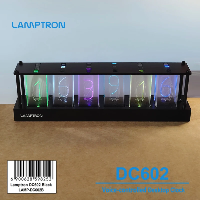 Lamptron DC602 Voice-Controlled Desktop Clock Digital Alarm Clock with Voice Command Feature