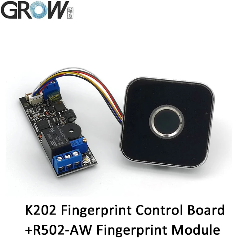 GROW K202+R502-AW DC12V Low Power Consumption Fingerprint Access Control Board