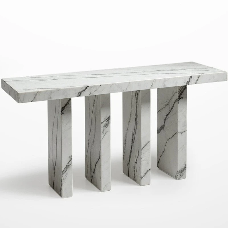 High-end entry into the wall, very simple, case strips, Italian light luxury household marble entrance table