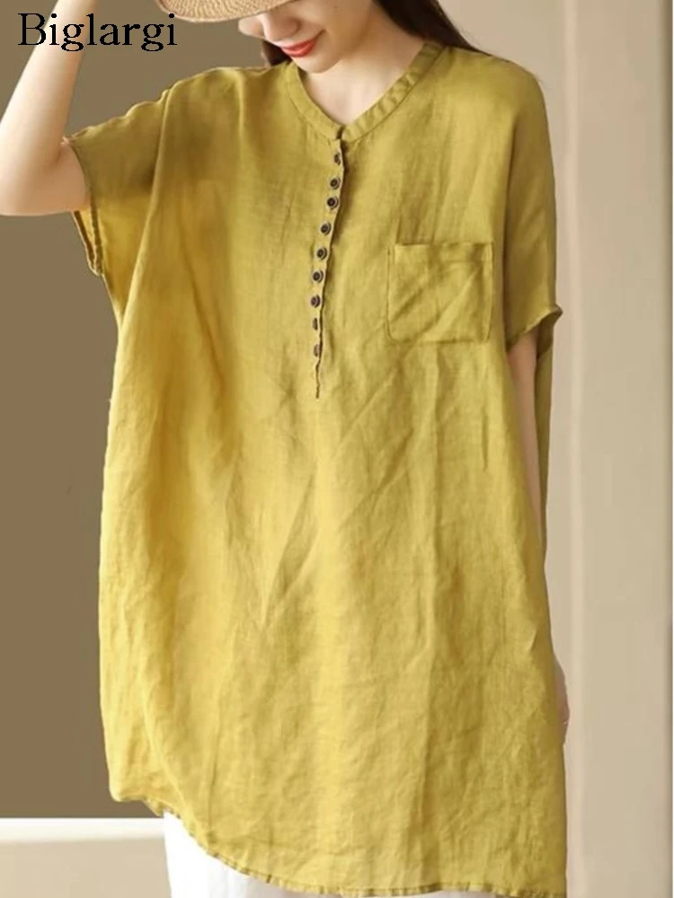 Oversized Summer Pullover T-Shirts Tops Women Loose Ruffle Pleated Fashion Ladies Blouses Short Sleeve Casual Woman Tops