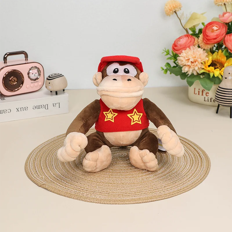 

Super Mario Bros. Wonder Diddy Kong Monkey 7.5" Stuffed Animal , Nintendo 3D worlds Dragon Odyssey Plush Toy Cartoon Game Doll