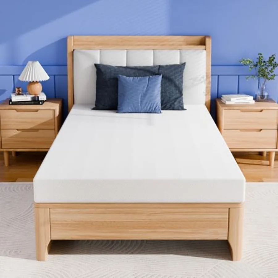 

5 Inch Twin Mattress for,Cooling Gel Memory Foam, Fiberglass Free, CertiPUR-US Certified, Temperature-Regulating, Washable Cove