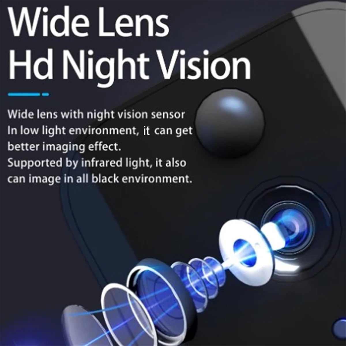 Doorbell Camera, 1080P Wire Less Doorbell Camera Wifi Network Connection, Voice Conversion,2 Way Talk-BtLife