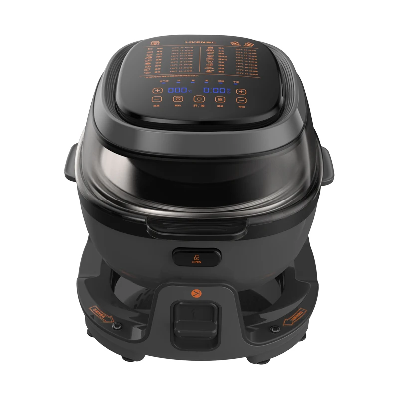 Smart 6L Electric Digital Control 360 degree  Automatic Rotation Drum-type Design Air Fryer