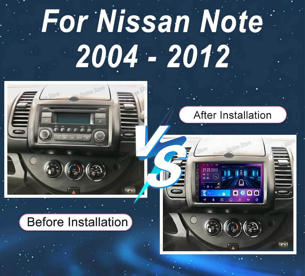 Android 16 For Nissan Note 2004 2005 2006 2007 2008 2009 2010 2011 2012 Car DVD Multimidia Video Player Carplay Radio Stereo 4G