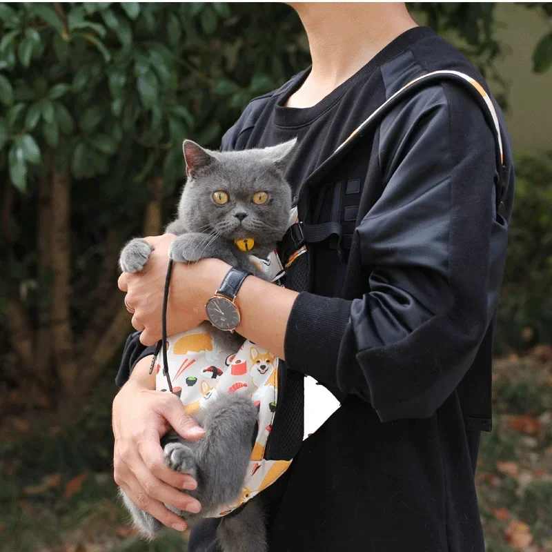 Portable Breathable Cat Bag Pet Travel Tote Bag Backpack For Carrying Pets On Both Shoulders Outdoor Travel Set For Cats And Dog image 5