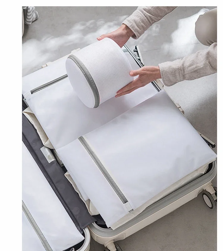 Feiner Netz-Wäschebeutel, Kleidungspflege, Waschmaschinen, schmutziger Wäschekorb, Reiseschuhe, Netzbeutel, Damen-BH, Kleidungsorganisator – Detail 23