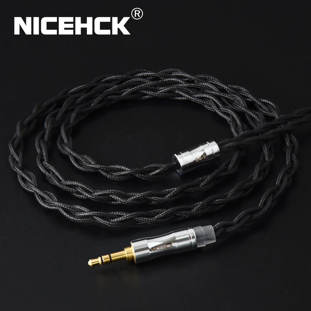 NICEHCK C4-1 Cable 6N UPOCC Copper Silver Plated 3.5/2.5/4.4mm MMCX/2Pin/QDC For KXXS Kanas LZ A7 TANCHJIM NX7MK3/EBX21